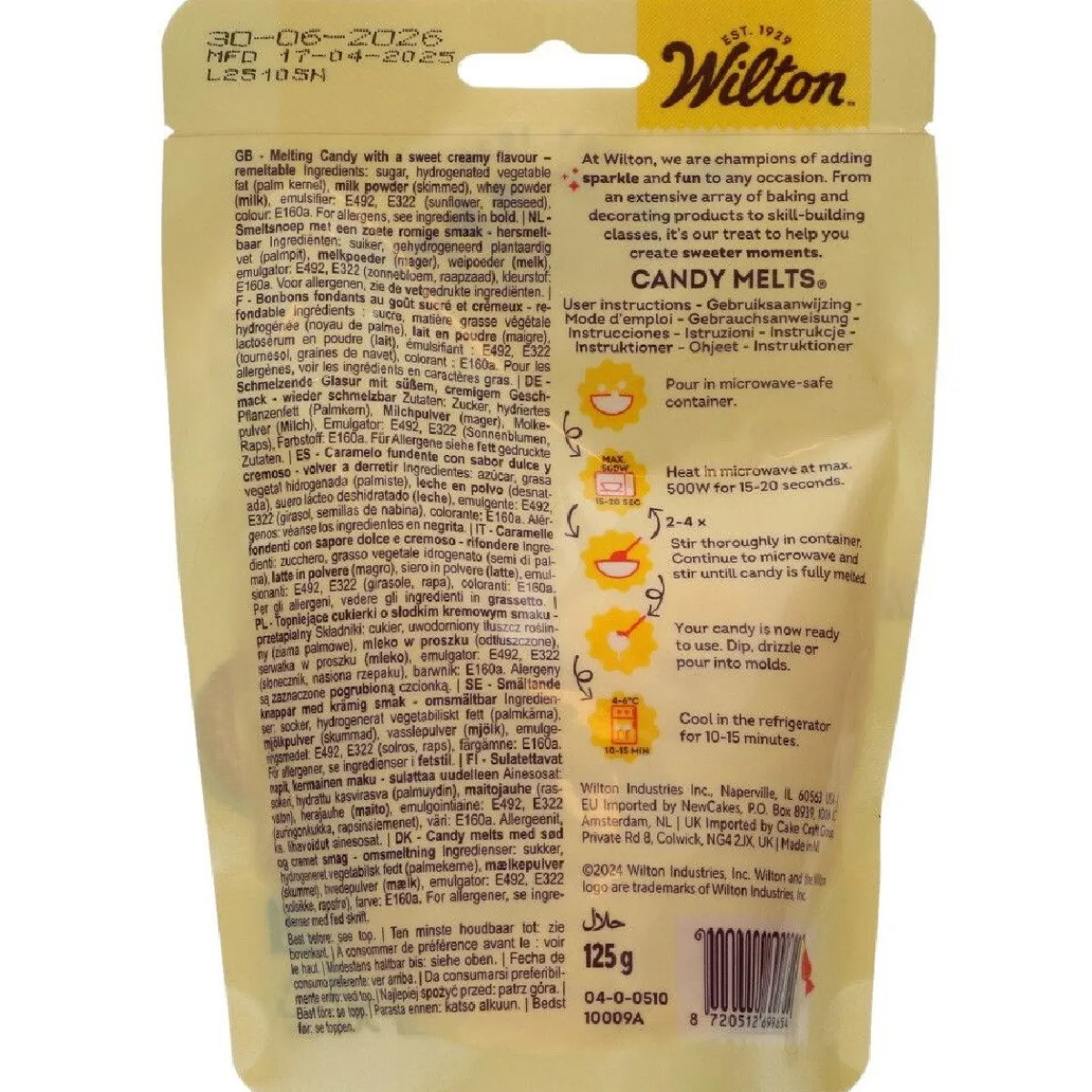 Wilton Candy Melts Geel 125g New