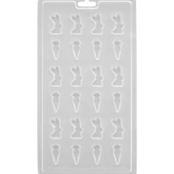 Wilton Chocolademal Wortel & Mini Konijn (24x)