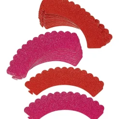 Wilton Cupcake Wraps Glitter Rood en Roze 24st.** Hot