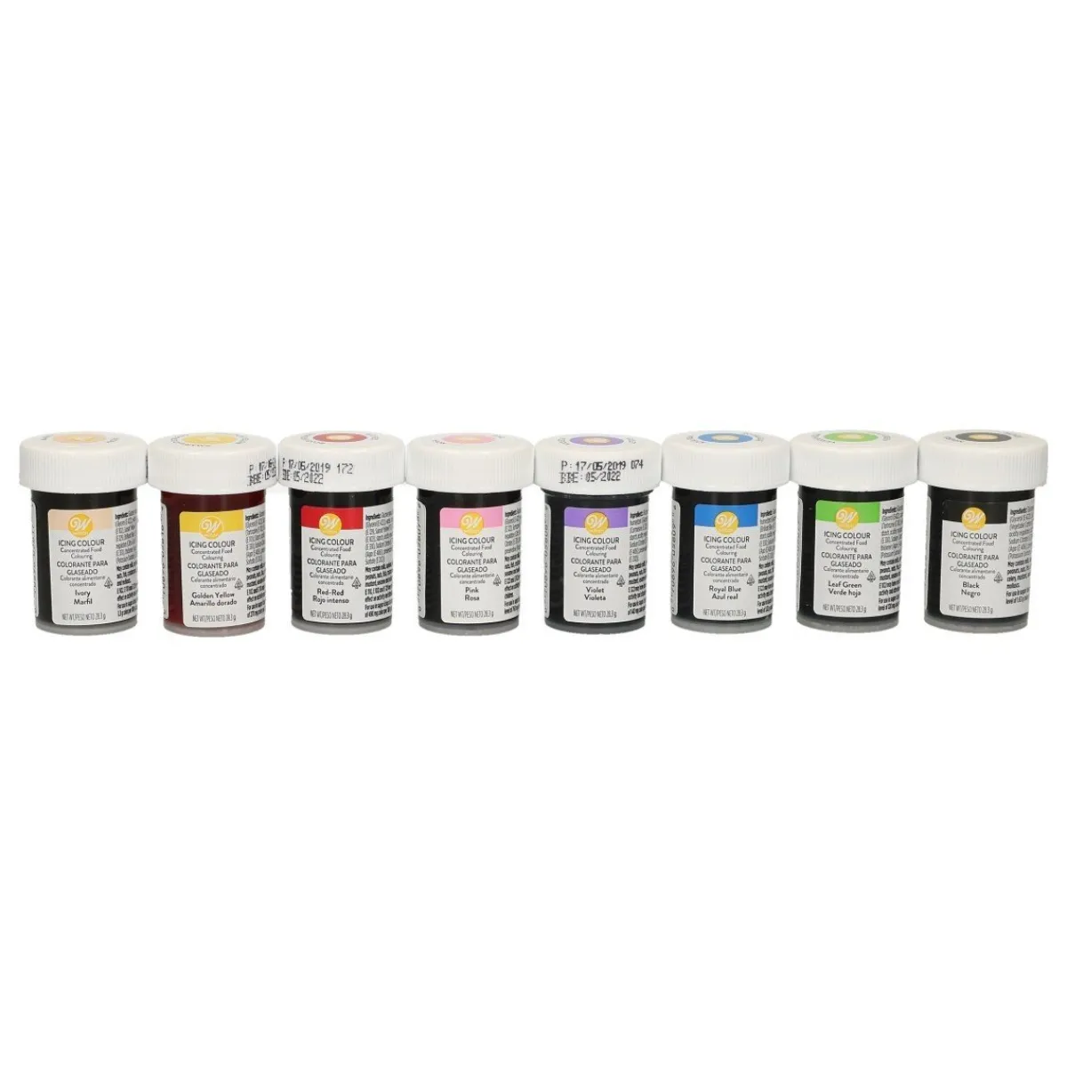 Wilton Kleurstof Gel Assortiment 8x28g New