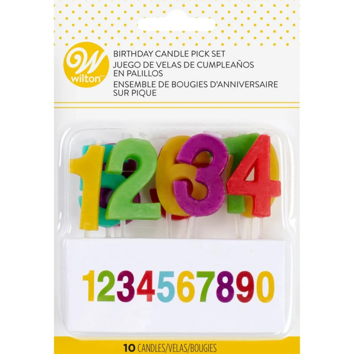 Wilton Taartkaarsjes Nummers Set/10 Hot