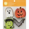 Wilton Uitsteker Vleermuis/Pompoen/Geest/Frankenstein Set/4 New