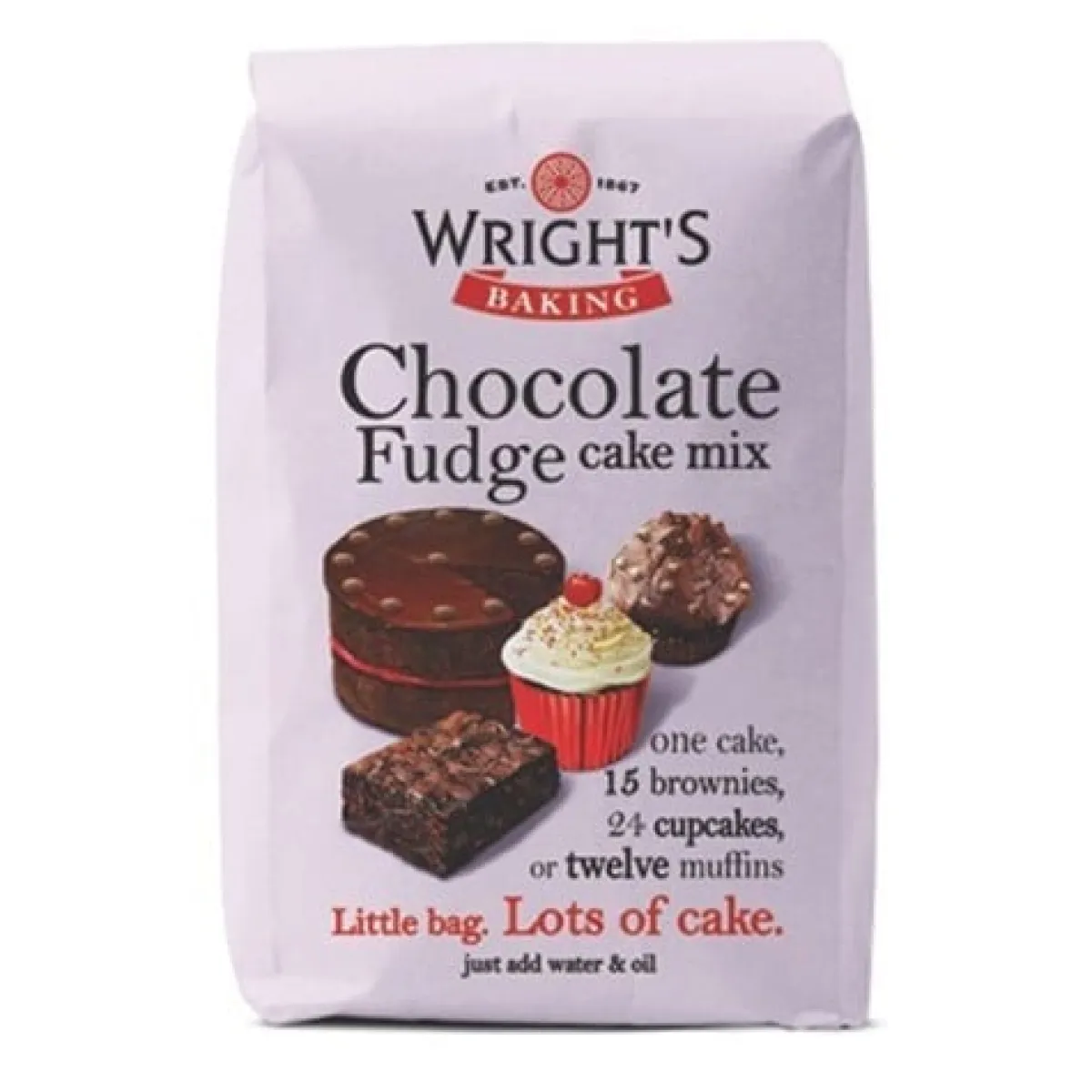 Wright´s Wright's Chocolade Fudge Cakemix 500g New